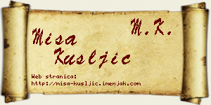 Miša Kušljić vizit kartica